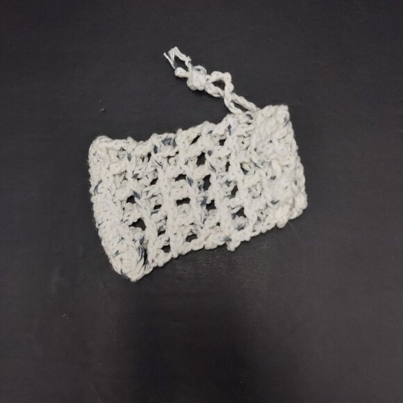 Crochet Eco-Friendly Spa Set 11 Pieces Cloth Pads Mitt Pouches White Gray New - Picture 4 of 15
